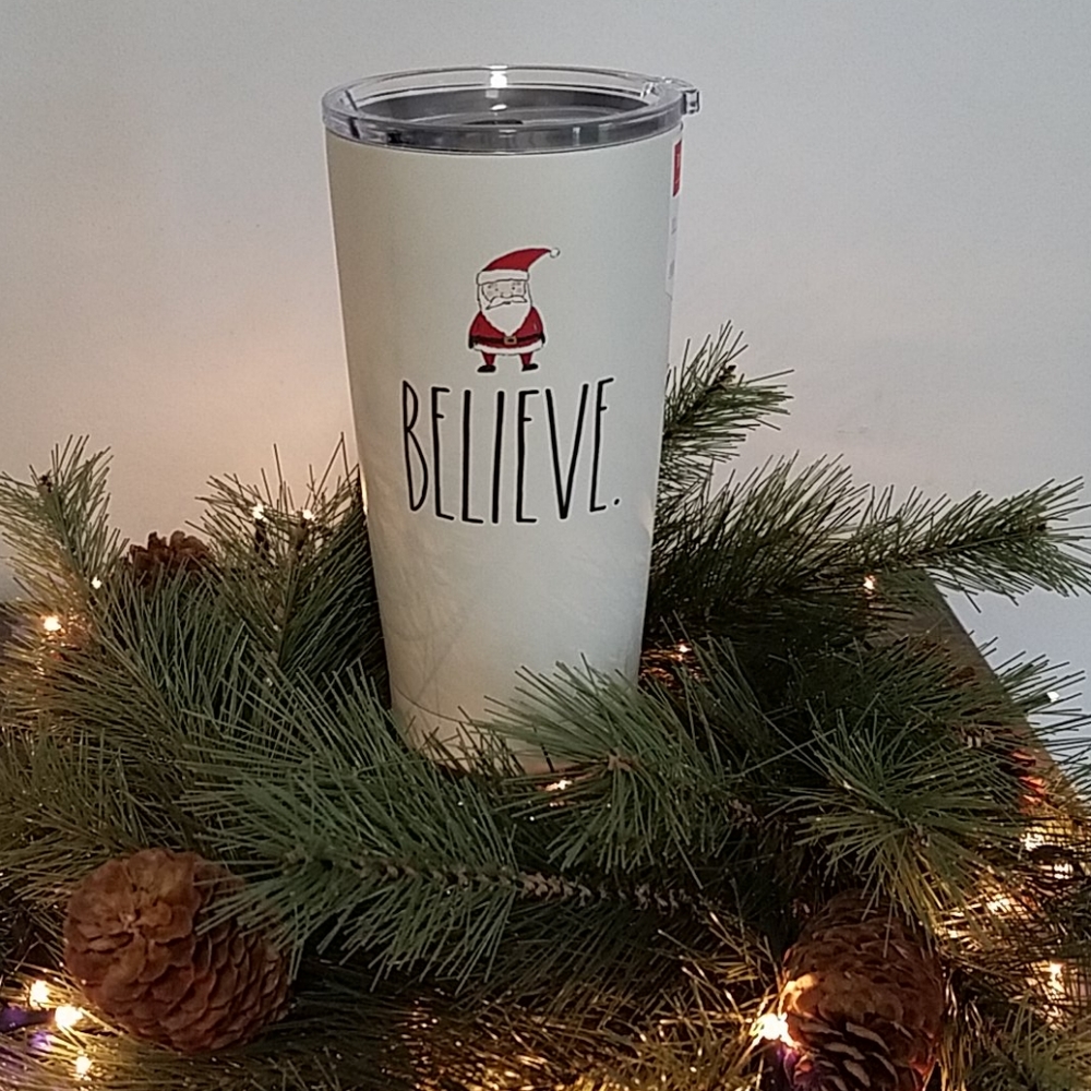 Rae Dunn Believe santa insulated tumbler